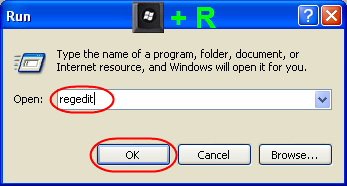 Open Regedit in Windows