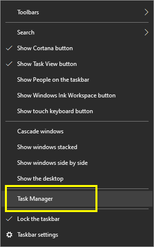 Open Task Manager