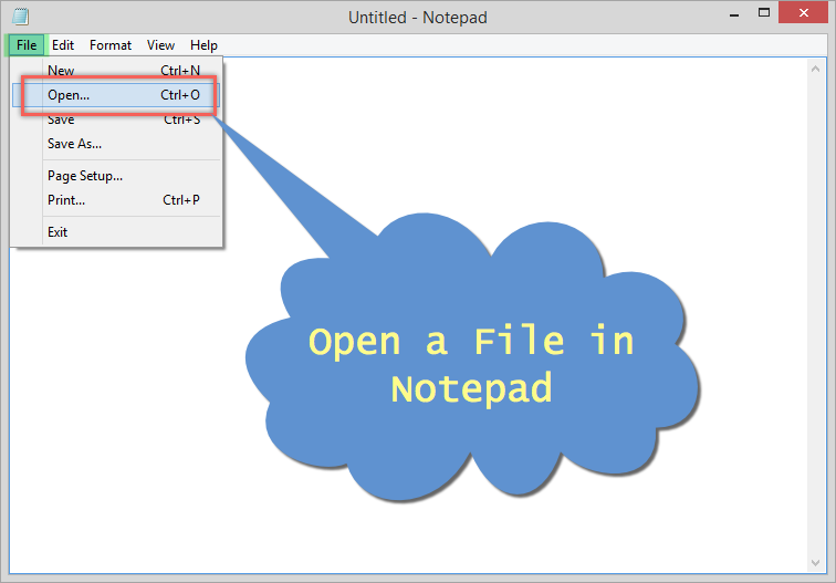 Opening a File in Notepad