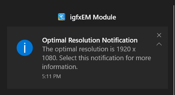 Optimal Resolution Notification