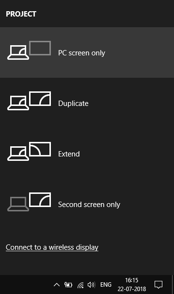 Projector Option to Select PC Screen Only