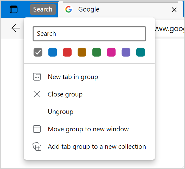 Provide Tab Name and Choose Color
