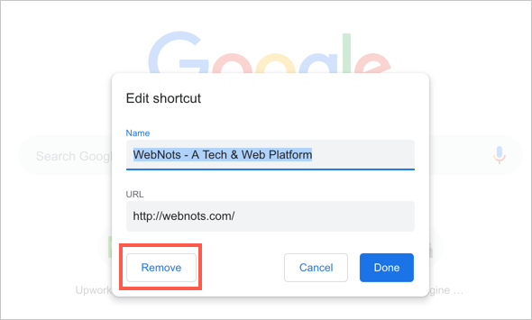 Remove Shortcuts from Chrome New Tab Page