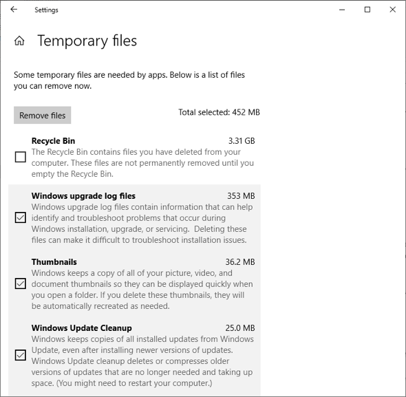 Remove Temporary Files in Windows