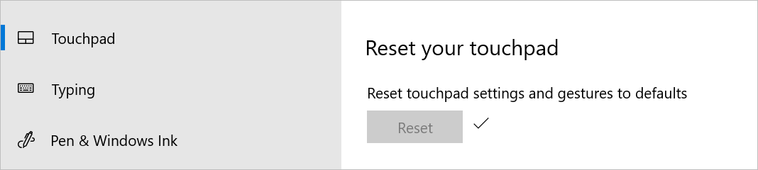 Reset Touchpad in Windows