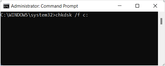 Run chkdsk with Parameters