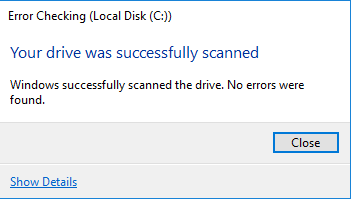 Scanned Drive Successfully