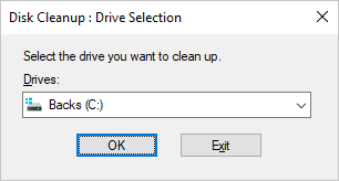 Select Disk for Clean Up