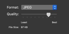 Select JPEG Quality in Preview App