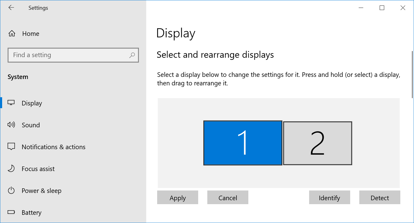Select Monitor to Setup Display