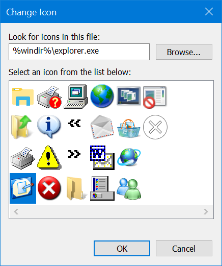 Select Shortcut Icon