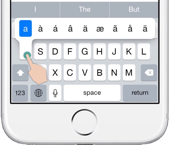Select Special Characters in iOS