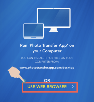 Select Web Browser Option