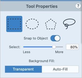 Selection Tool Properties