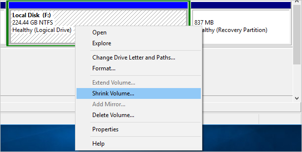 Shrink Volume