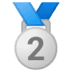 Silver Medal Emoji Google