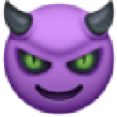Smiling Devil Face with Horns