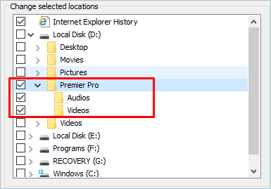 Specific Folder Selection