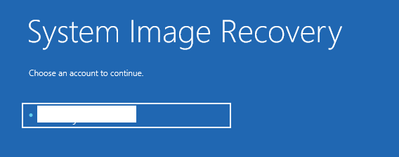 System Image Recovery Account