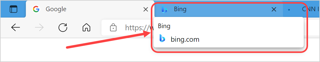 Tab Card Preview in Edge