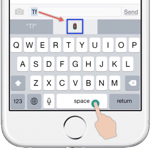 Tap Spacebar to Choose Emoji Shortcut