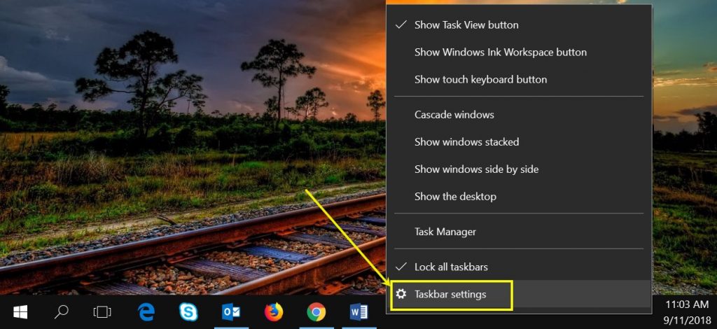 Taskbar Settings in Windows 10