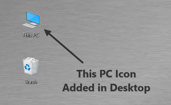 This PC Icon Added in Desktop