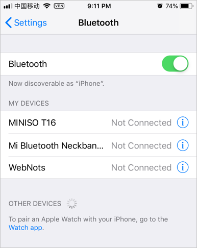 Turn On Bluetooth in Phone
