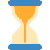 Twitter Hourglass with Flowing Sand Emoji