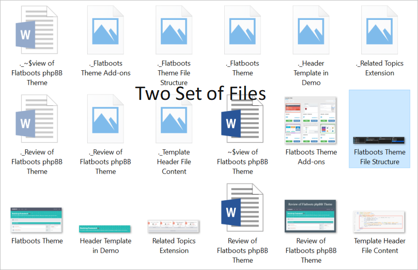 Two Set of Files