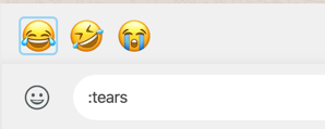 Type Face with Tears of Joy Emoji in WhatsApp Web