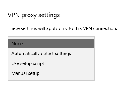 VPN Proxy Settings