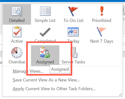 View Delegated Tasks in Outlook