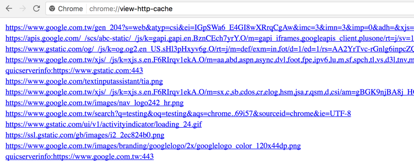 View HTTP Cache Status in Chrome