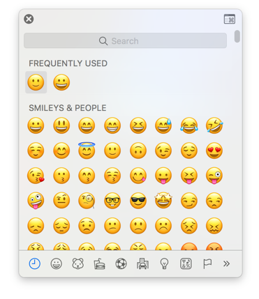 Insert Emoji in Mac with Character Viewer