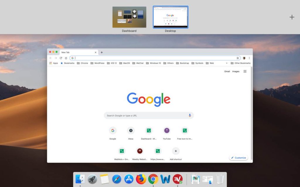 Virtual Desktops in Mac