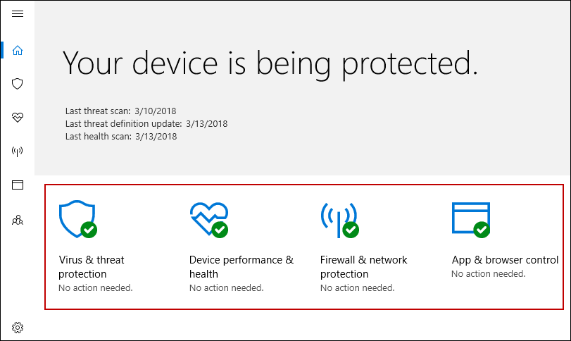 Windows Defender Status