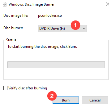 Windows Disk Image Burner