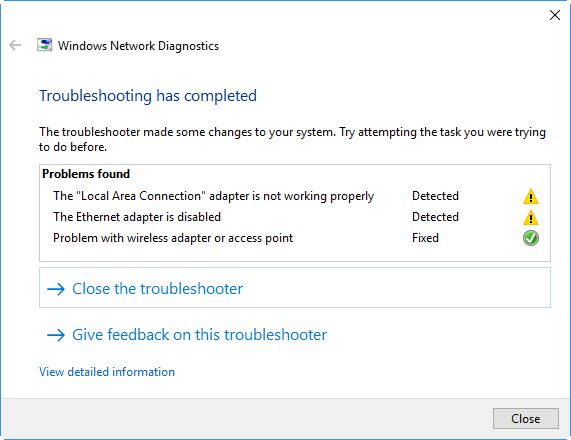 Windows Network Diagnostics