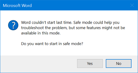 Word Safe Mode Request