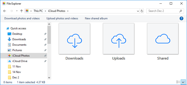 iCloud Photos Folders
