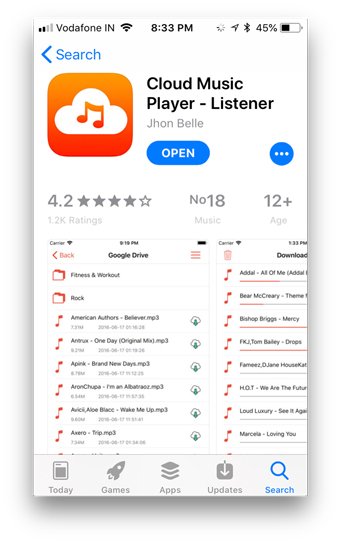 app store cloud player
