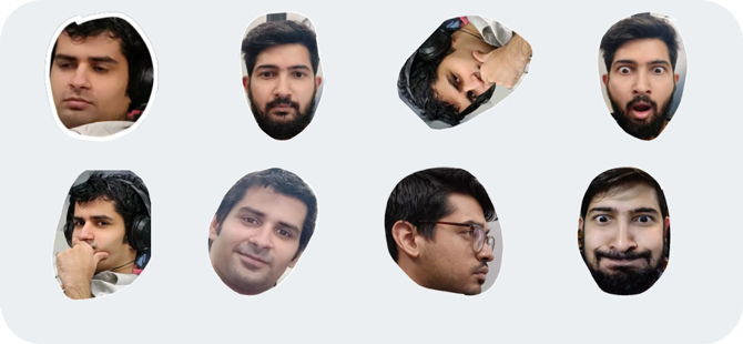 best stickers for whatsapp with faces of different people.