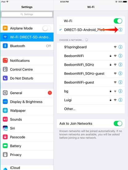 Share WiFi from Android to iOS