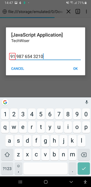 send whatsapp without saving contact- without + sign