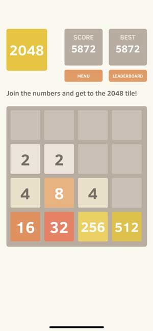 2048 game to relax