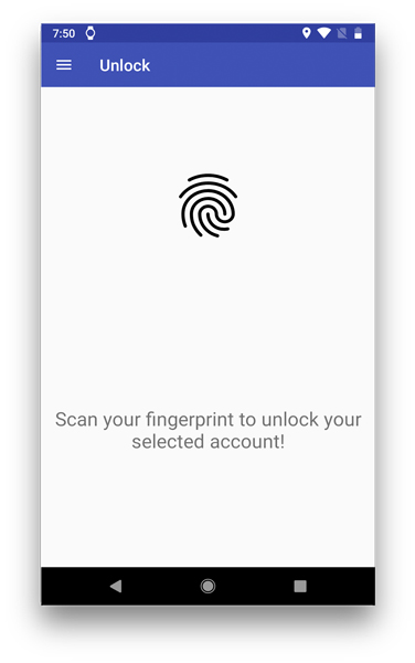 how to unlock windows with phone- fingerprint screen