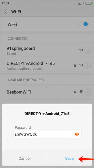 Share WiFi from Android to Android