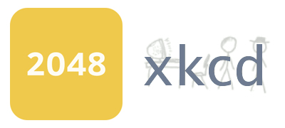 app icons of 2048 and xkcd