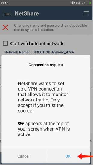 Share WiFi from Android to Android